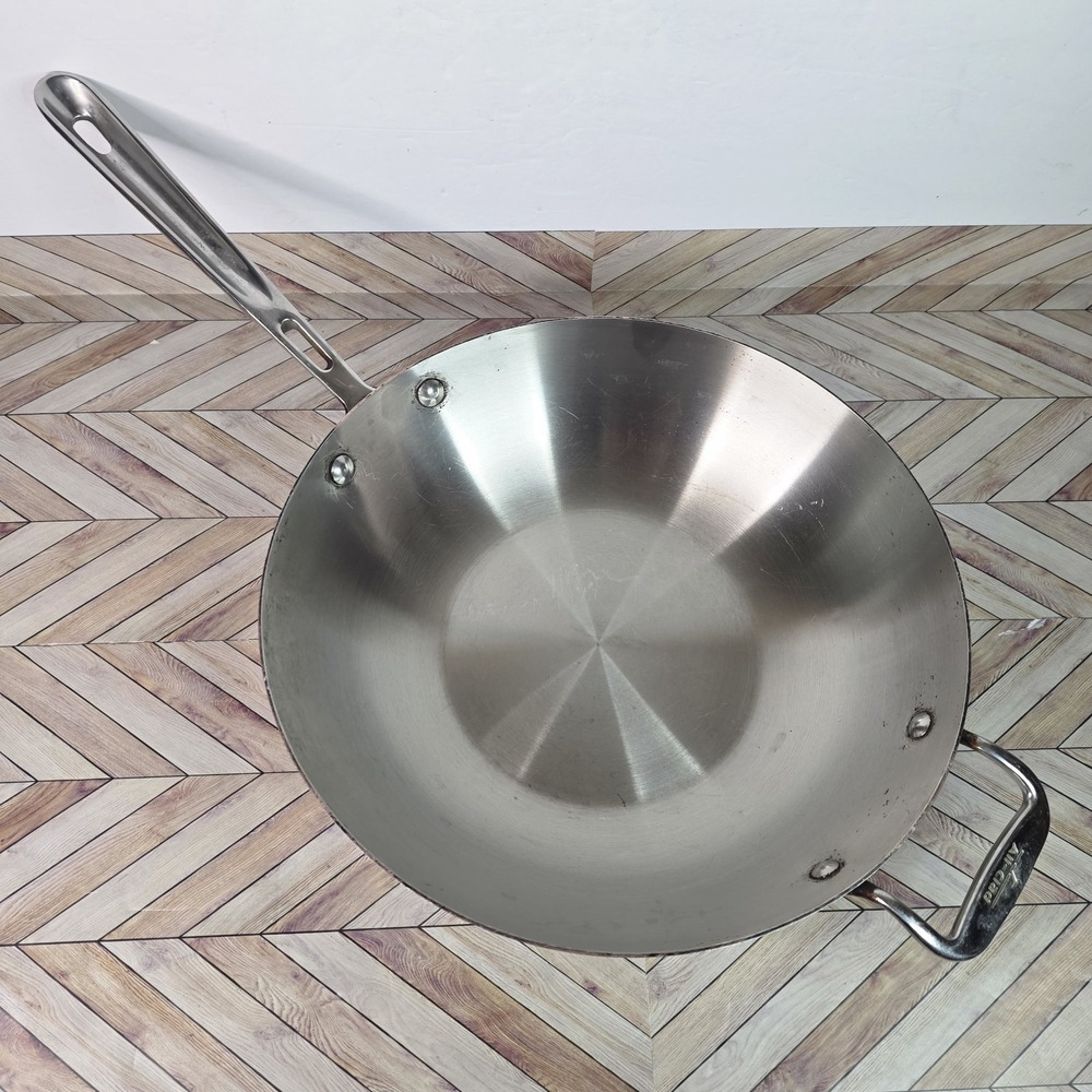 ALL CLAD Copper Core 12 Inch Stainless Steel Wok Frying Pan - READ